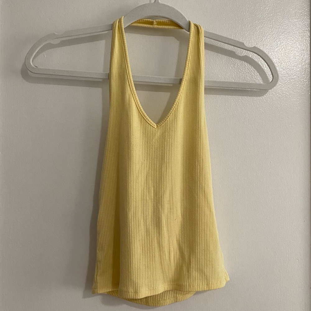 Yellow American Eagle Halter Top Tank